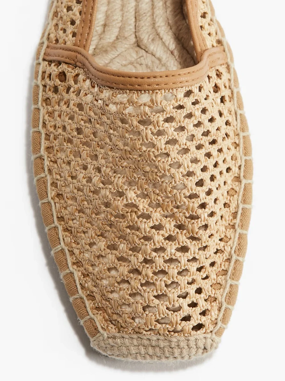 H&M Beige Woven Espadrille Slip-Ons